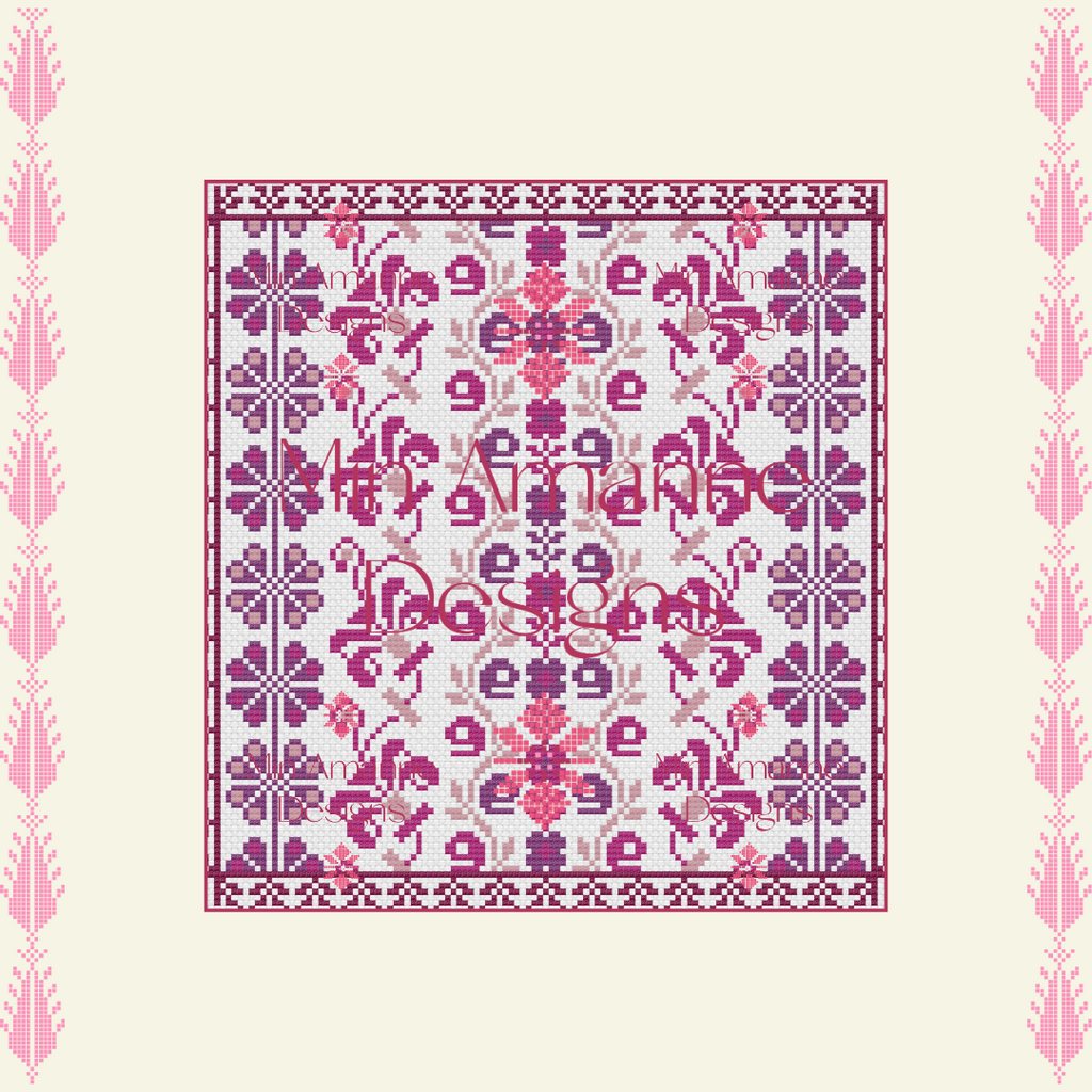 Flora Palestine Tatreez Kit Pattern