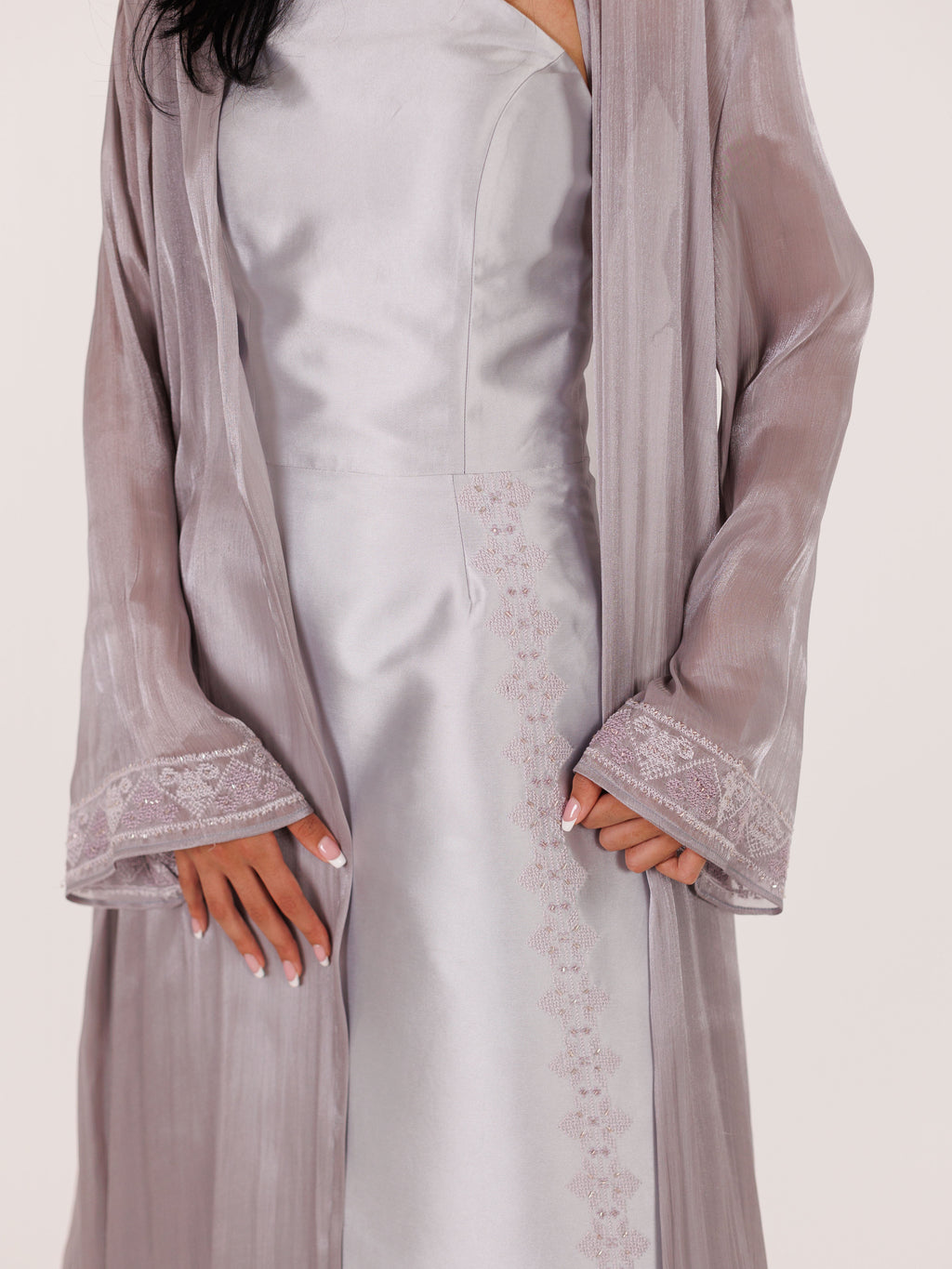 Ayn Kabeera Strapless Dress + Abaya Set - Maxi - Lilac