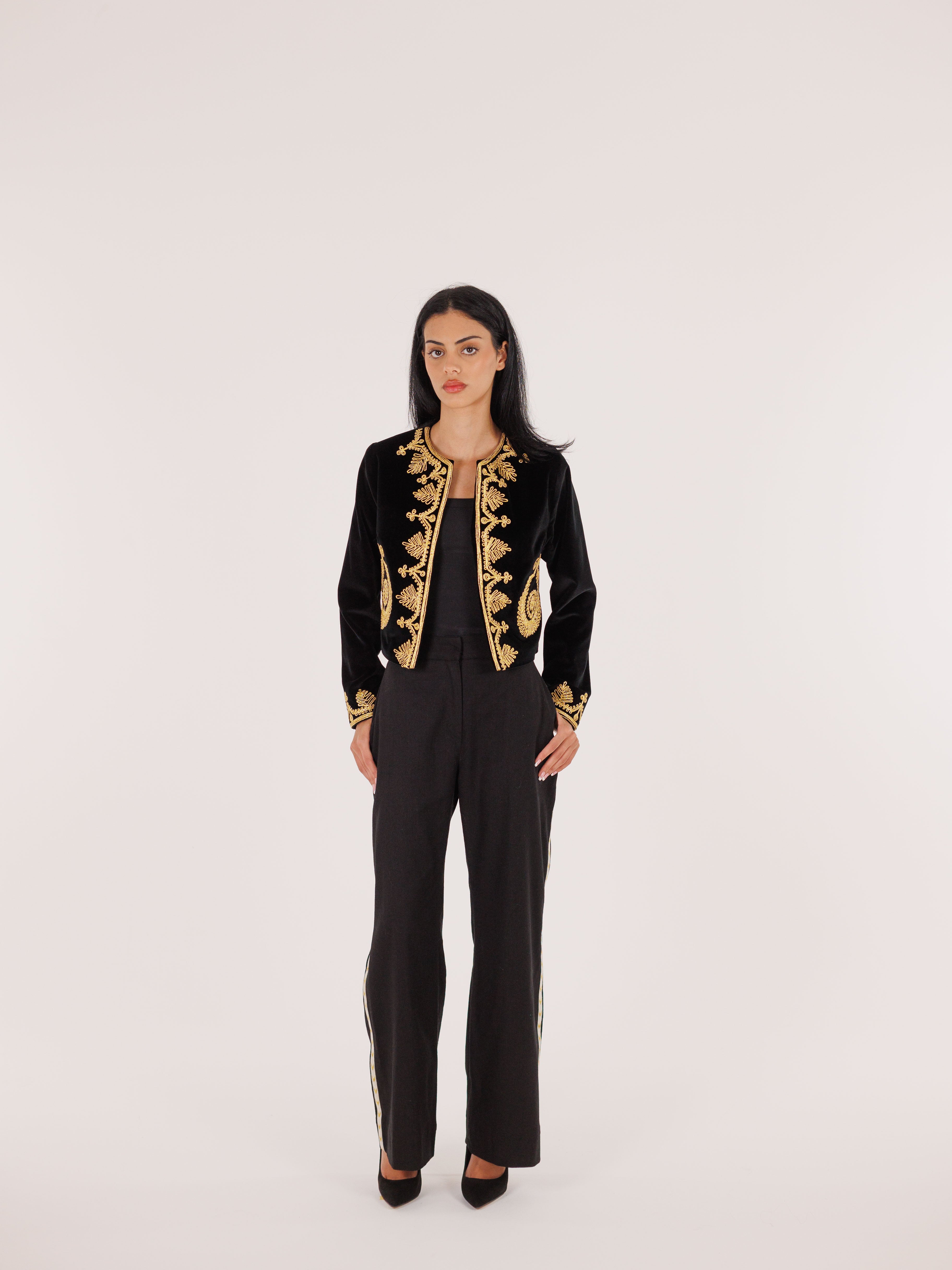 Cropped Taqsirah Jacket - Black