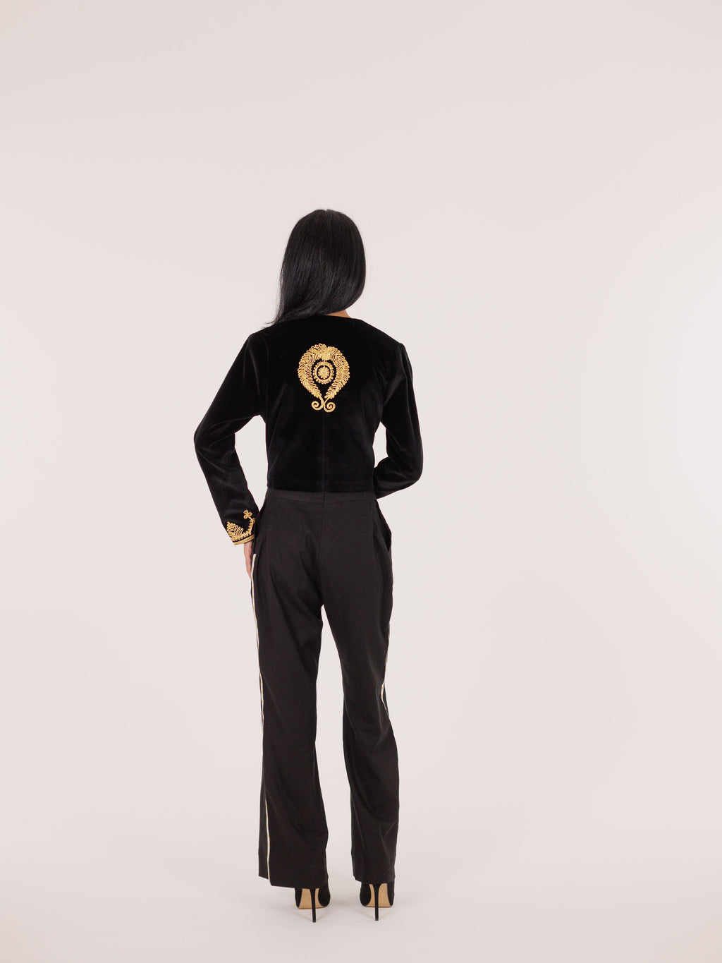 Cropped Taqsirah Jacket - Black