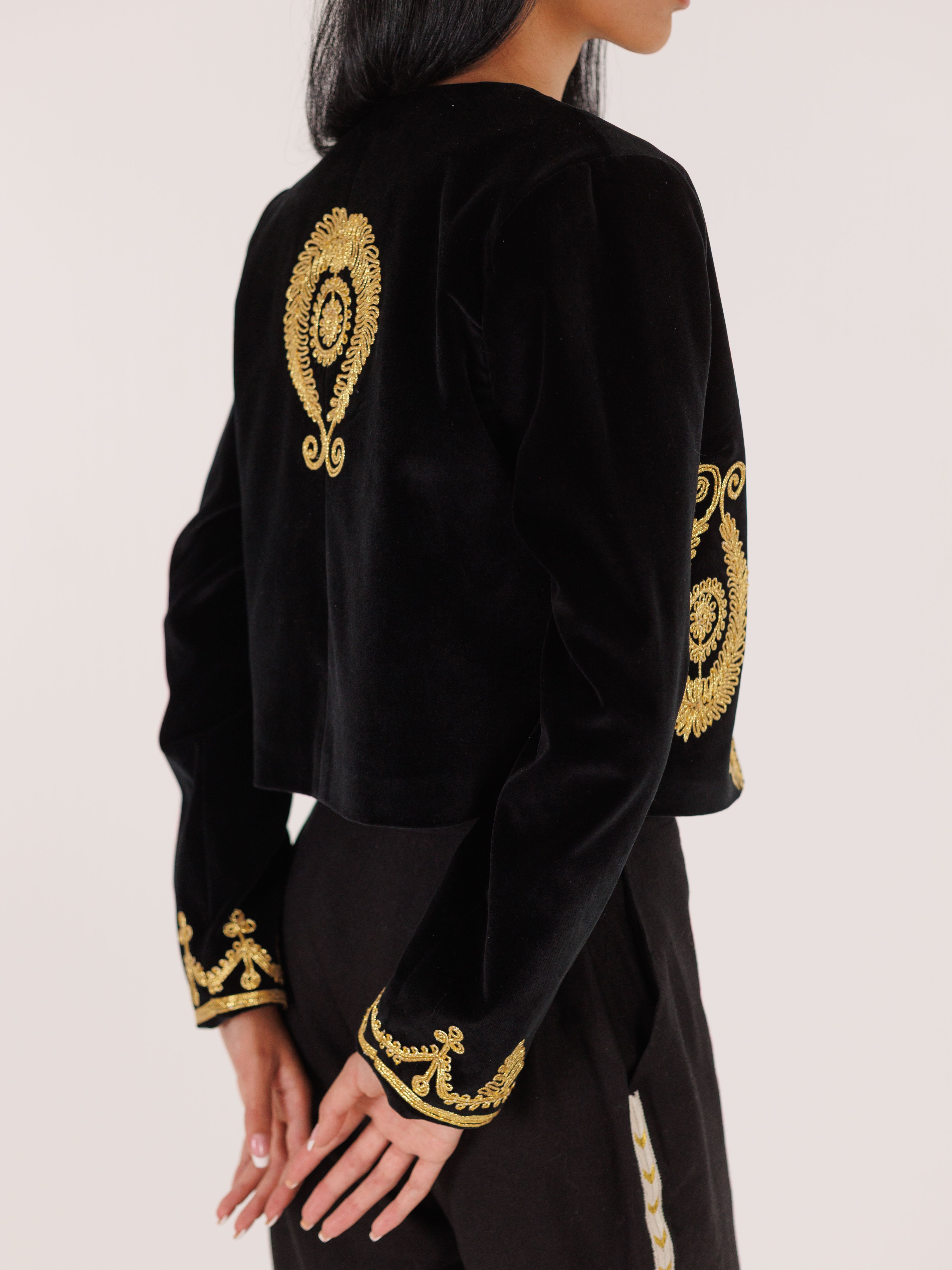 Cropped Taqsirah Jacket - Black