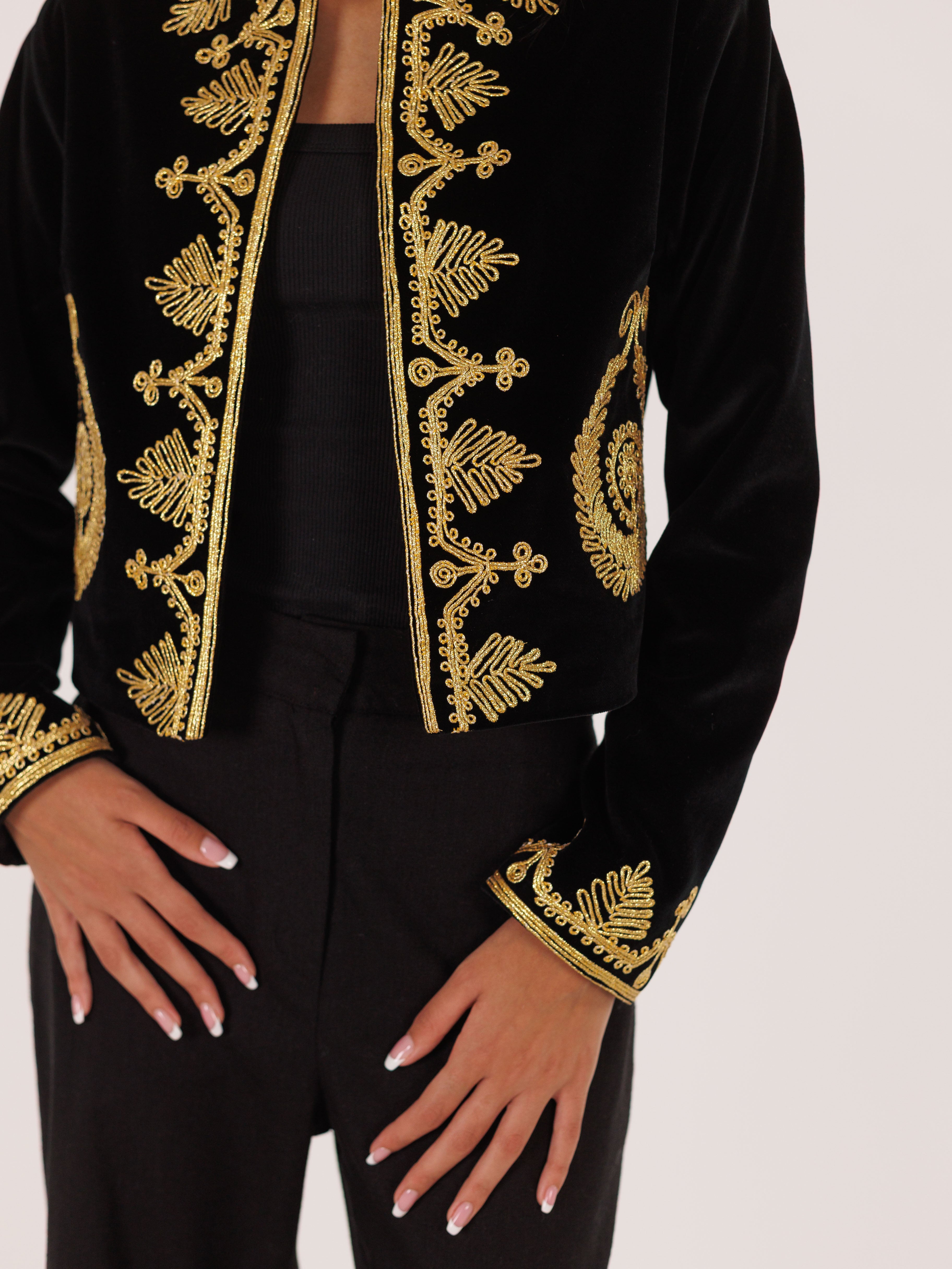 Cropped Taqsirah Jacket - Black