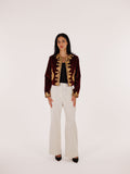 Cropped Taqsirah Jacket - Burgundy