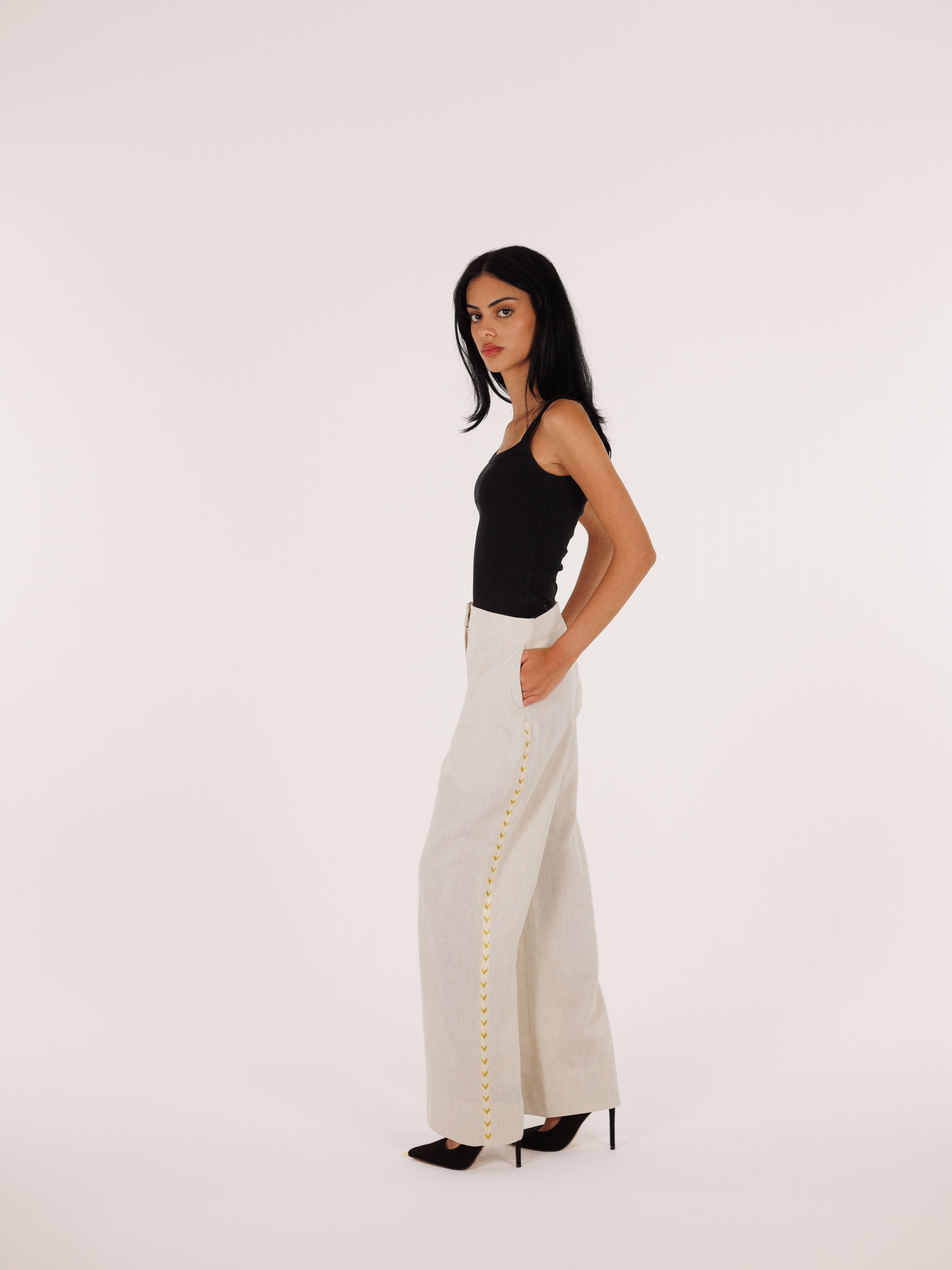 Manajeel Trousers - Beige