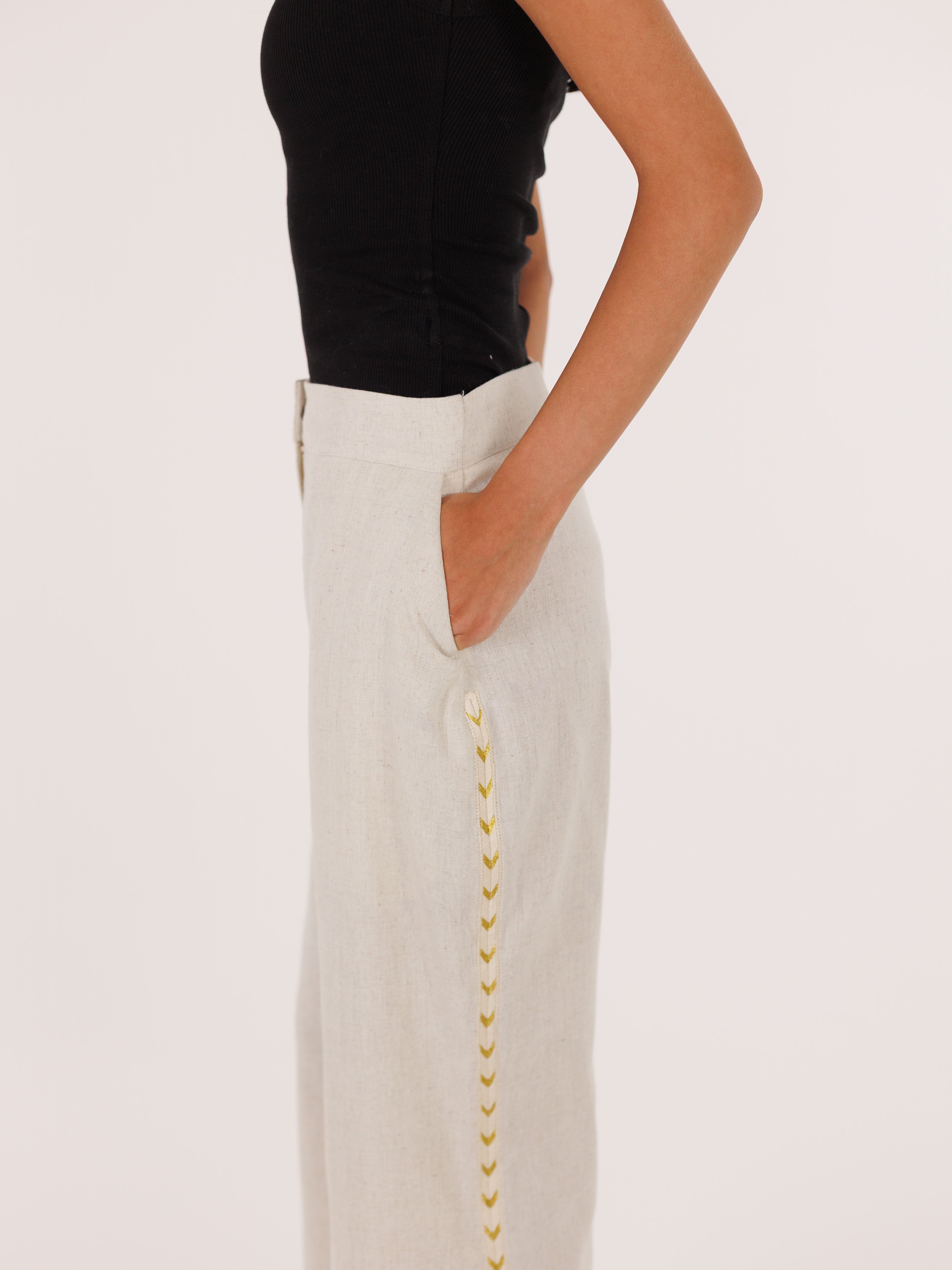 Manajeel Trousers - Beige