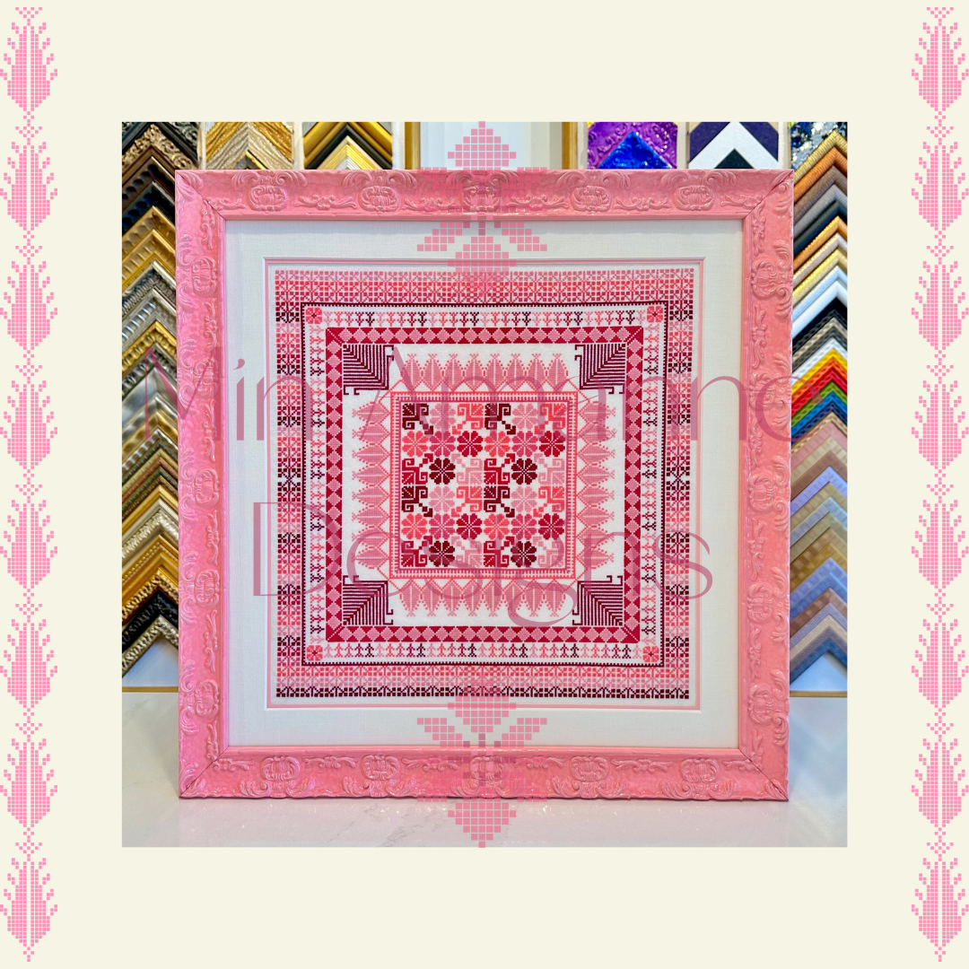 Roses and Arrows Pattern in frame