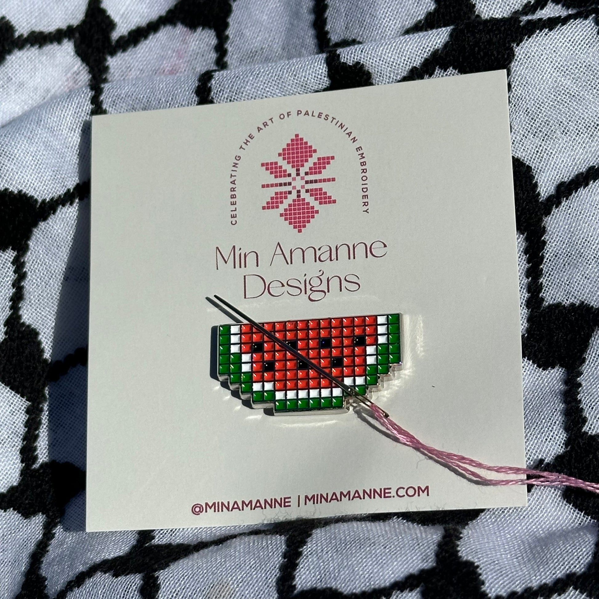 watermelon tatreez needle minder