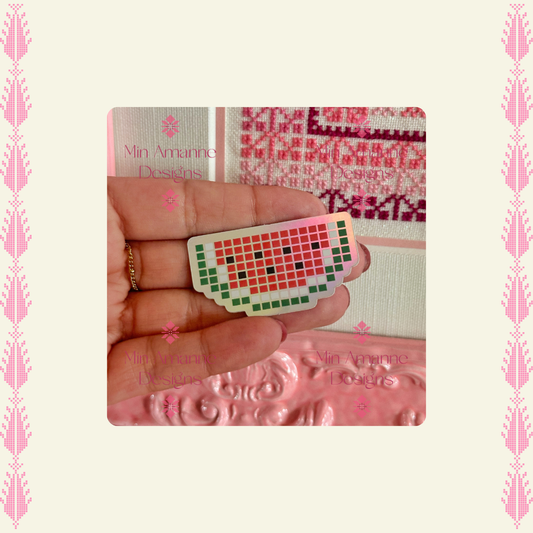 Watermelon tatreez sticker